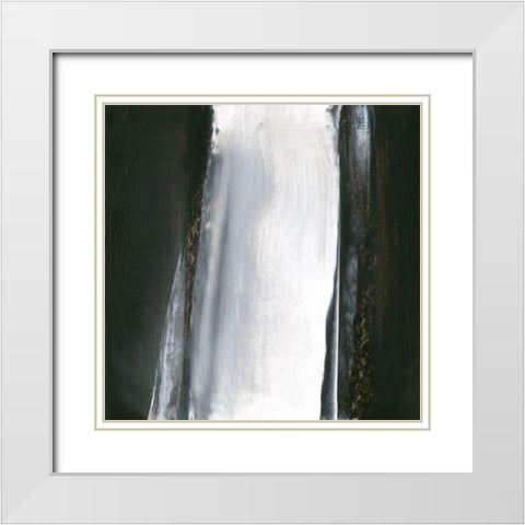 Glide VI White Modern Wood Framed Art Print with Double Matting by Gordon, Sharon