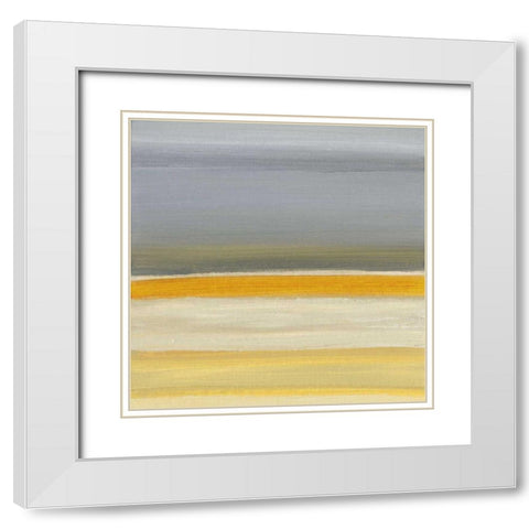 Float III White Modern Wood Framed Art Print with Double Matting by Gordon, Sharon