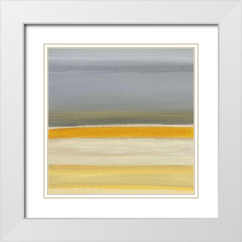 Float III White Modern Wood Framed Art Print with Double Matting by Gordon, Sharon