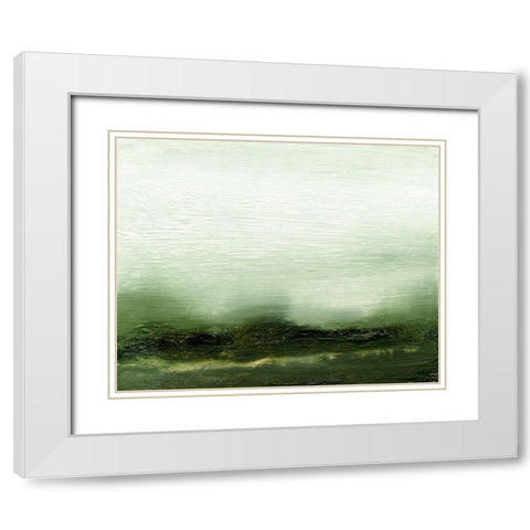 Verdant III White Modern Wood Framed Art Print with Double Matting by Gordon, Sharon
