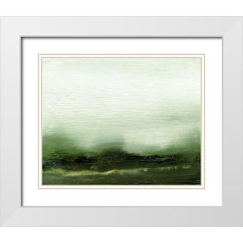 Verdant III White Modern Wood Framed Art Print with Double Matting by Gordon, Sharon