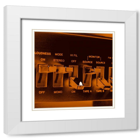 Chroma Stereo I White Modern Wood Framed Art Print with Double Matting by Stramel, Renee W.