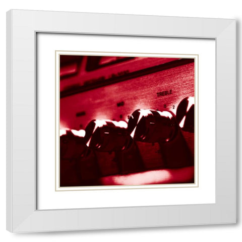 Chroma Stereo II White Modern Wood Framed Art Print with Double Matting by Stramel, Renee W.