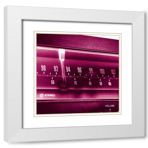 Chroma Stereo III White Modern Wood Framed Art Print with Double Matting by Stramel, Renee W.