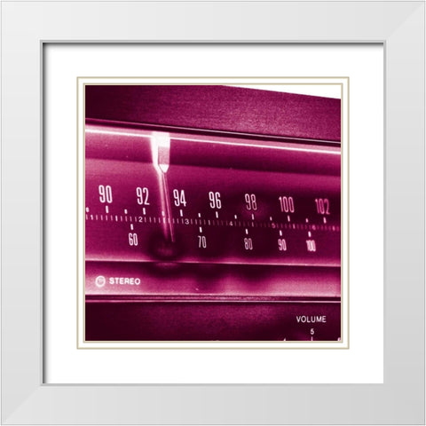 Chroma Stereo III White Modern Wood Framed Art Print with Double Matting by Stramel, Renee W.