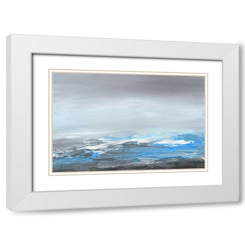 Serene IV White Modern Wood Framed Art Print with Double Matting by Gordon, Sharon
