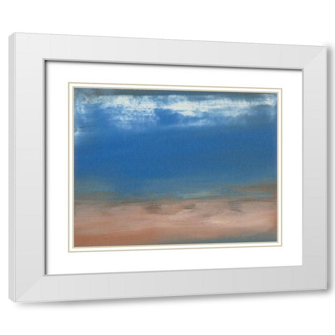 Caribe I White Modern Wood Framed Art Print with Double Matting by Gordon, Sharon