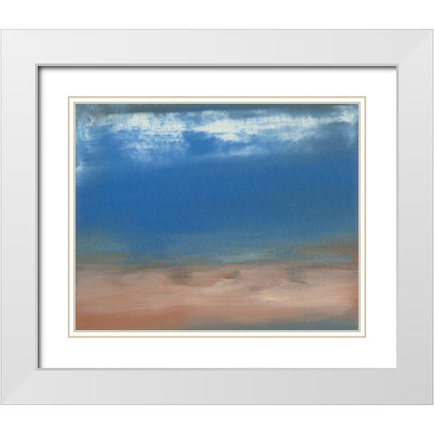 Caribe I White Modern Wood Framed Art Print with Double Matting by Gordon, Sharon