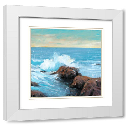 Rip Tide I White Modern Wood Framed Art Print with Double Matting by OToole, Tim