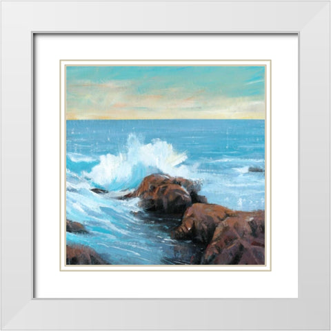 Rip Tide I White Modern Wood Framed Art Print with Double Matting by OToole, Tim