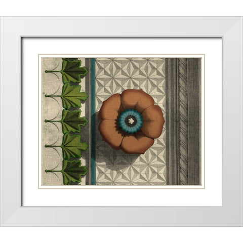 Floral Detail II White Modern Wood Framed Art Print with Double Matting by Vision Studio