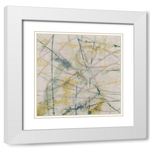 Sea Overlay White Modern Wood Framed Art Print with Double Matting by Jennifer Goldberger