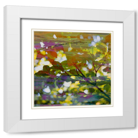 Abstract Leaf Study II White Modern Wood Framed Art Print with Double Matting by Jasper, Sisa