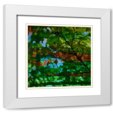 Abstract Leaf Study IV White Modern Wood Framed Art Print with Double Matting by Jasper, Sisa