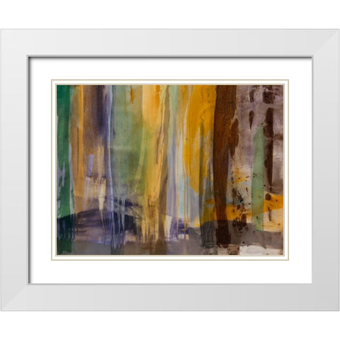 Intuition V White Modern Wood Framed Art Print with Double Matting by Jasper, Sisa