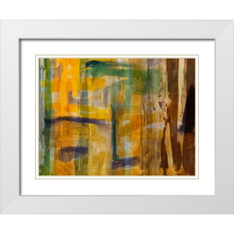 Intuition VI White Modern Wood Framed Art Print with Double Matting by Jasper, Sisa