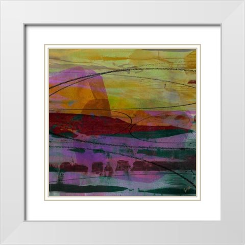 Impression III White Modern Wood Framed Art Print with Double Matting by Jasper, Sisa