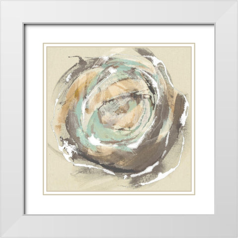 Flora I White Modern Wood Framed Art Print with Double Matting by Jasper, Sisa