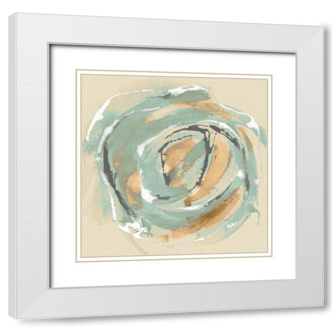 Flora IV White Modern Wood Framed Art Print with Double Matting by Jasper, Sisa