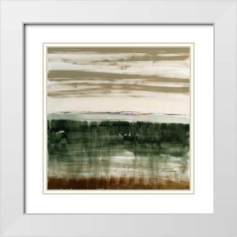 Juncture I White Modern Wood Framed Art Print with Double Matting by Jasper, Sisa