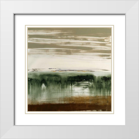 Juncture II White Modern Wood Framed Art Print with Double Matting by Jasper, Sisa