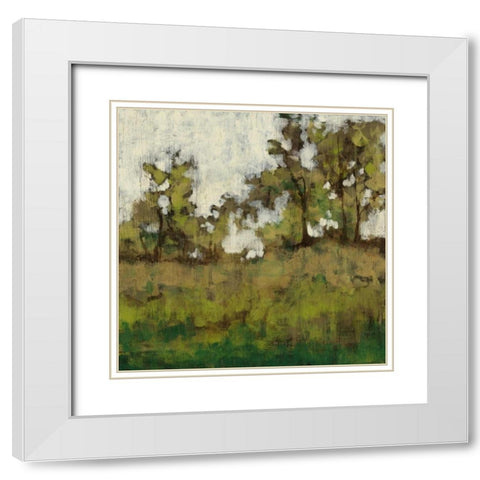 Meadow Lands I White Modern Wood Framed Art Print with Double Matting by Goldberger, Jennifer