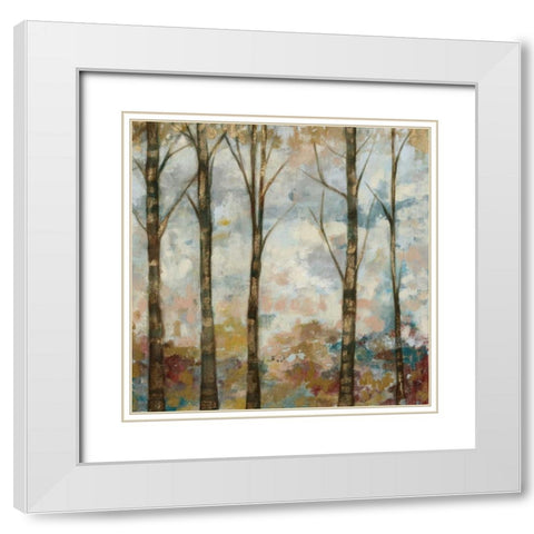 Aural Arbor I White Modern Wood Framed Art Print with Double Matting by Goldberger, Jennifer