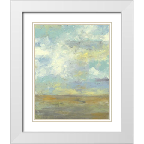 Cloud Stack I White Modern Wood Framed Art Print with Double Matting by Goldberger, Jennifer