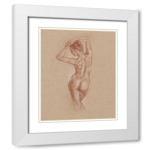 Standing Figure Study I White Modern Wood Framed Art Print with Double Matting by Harper, Ethan