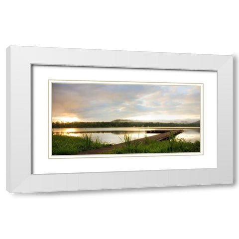 Studio View White Modern Wood Framed Art Print with Double Matting by Head, Danny