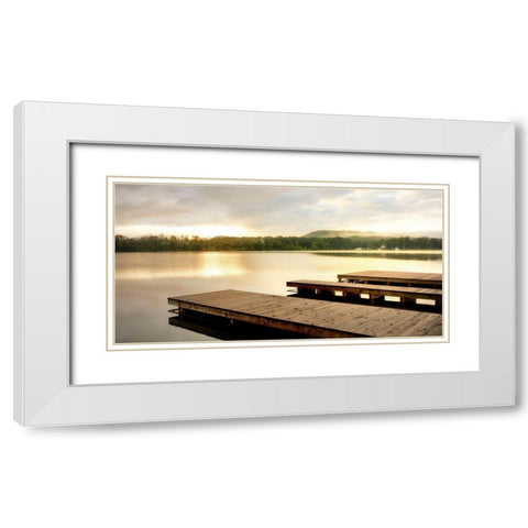 Pointing Toward the Sun White Modern Wood Framed Art Print with Double Matting by Head, Danny