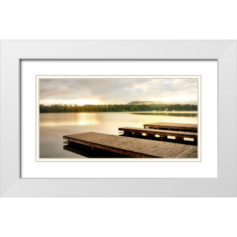 Pointing Toward the Sun White Modern Wood Framed Art Print with Double Matting by Head, Danny
