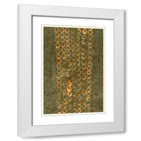 Primitive Patterns I White Modern Wood Framed Art Print with Double Matting by Stramel, Renee W.