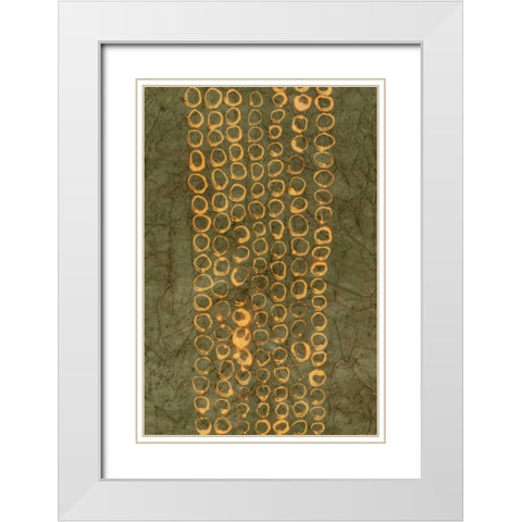 Primitive Patterns I White Modern Wood Framed Art Print with Double Matting by Stramel, Renee W.