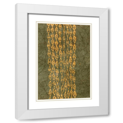 Primitive Patterns III White Modern Wood Framed Art Print with Double Matting by Stramel, Renee W.
