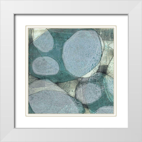 Intersected I White Modern Wood Framed Art Print with Double Matting by Goldberger, Jennifer