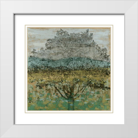 Arbor Shadow I White Modern Wood Framed Art Print with Double Matting by Meagher, Megan