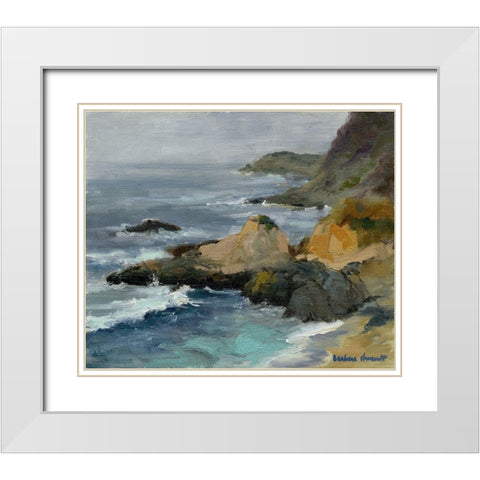 Bodega Head White Modern Wood Framed Art Print with Double Matting by Chenault, Barbara