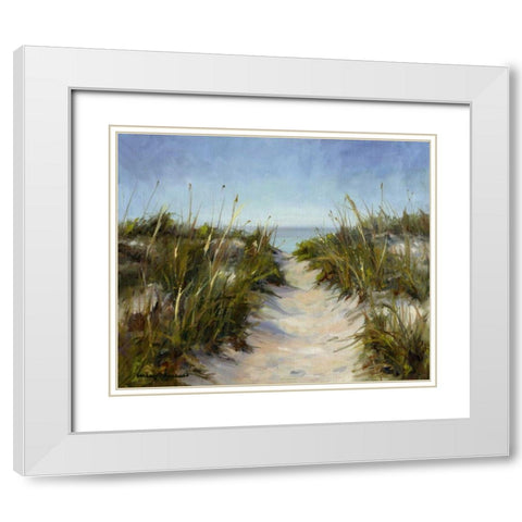Seagrass and Sand White Modern Wood Framed Art Print with Double Matting by Chenault, Barbara