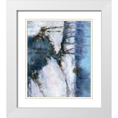 Winter White White Modern Wood Framed Art Print with Double Matting by Chenault, Barbara