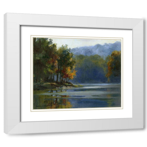 Morning Haze White Modern Wood Framed Art Print with Double Matting by Chenault, Barbara