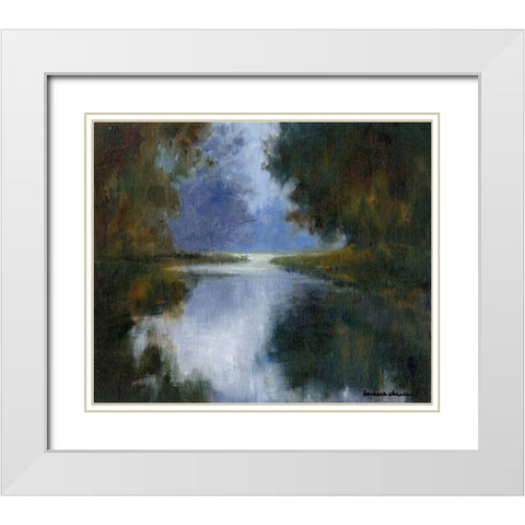 Morning Mist White Modern Wood Framed Art Print with Double Matting by Chenault, Barbara