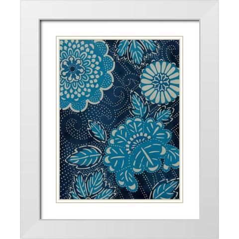 Indigo Constellation I White Modern Wood Framed Art Print with Double Matting by Zarris, Chariklia