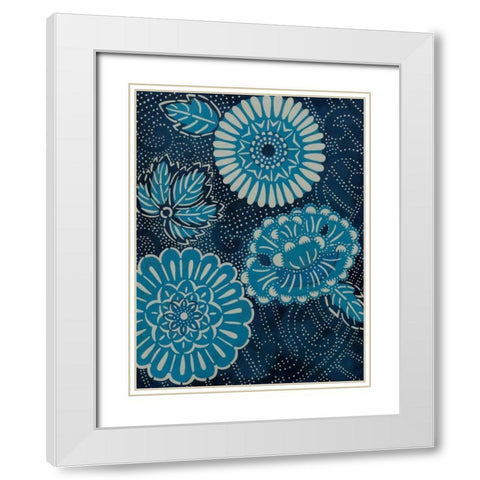 Indigo Constellation II White Modern Wood Framed Art Print with Double Matting by Zarris, Chariklia