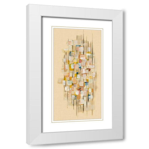City Map I White Modern Wood Framed Art Print with Double Matting by McMullen, Charles