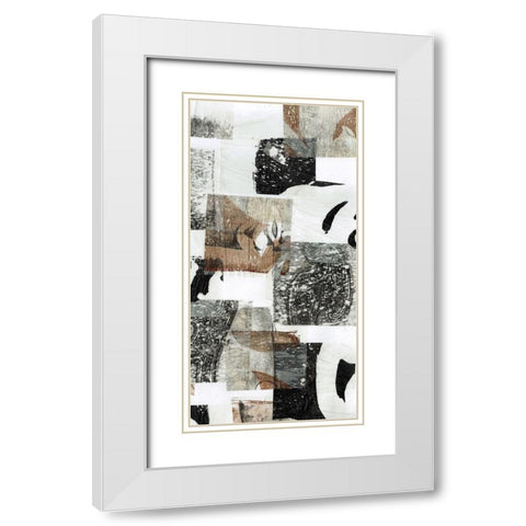 Reconstructed I White Modern Wood Framed Art Print with Double Matting by Goldberger, Jennifer