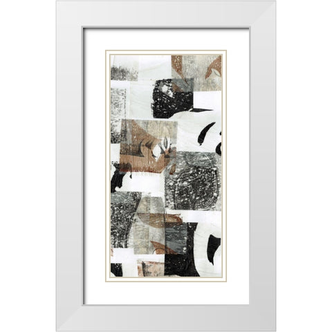 Reconstructed I White Modern Wood Framed Art Print with Double Matting by Goldberger, Jennifer