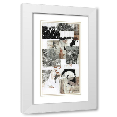 Reconstructed II White Modern Wood Framed Art Print with Double Matting by Goldberger, Jennifer