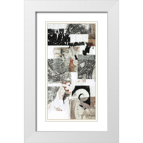 Reconstructed II White Modern Wood Framed Art Print with Double Matting by Goldberger, Jennifer