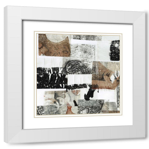 Reconstructed III White Modern Wood Framed Art Print with Double Matting by Goldberger, Jennifer